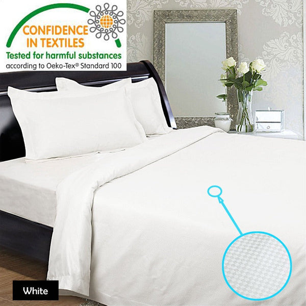 Kingtex 1350Tc Quilt Cover Set White Queen Quilt Covers