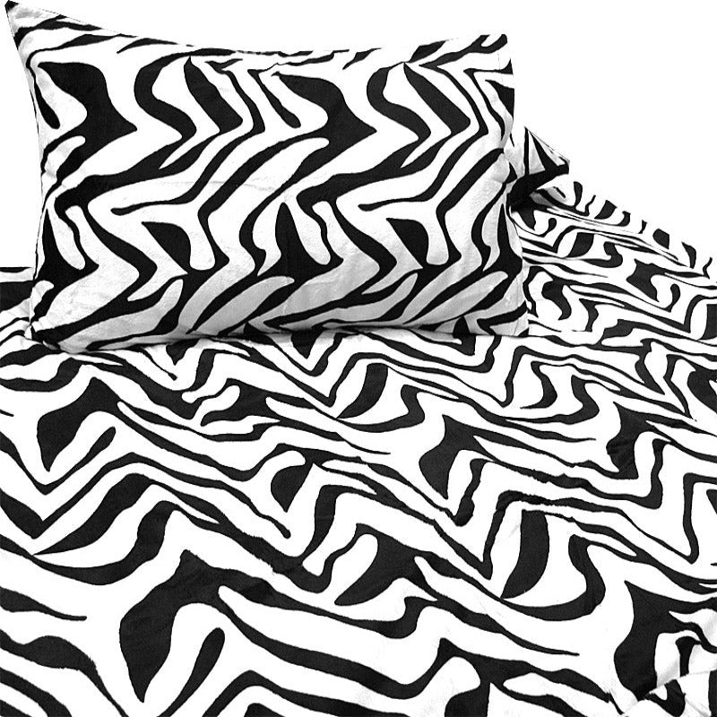 Shangri La Shangri La Printed Faux Fur White Tiger Quilt Cover Set Queen Quilt Covers