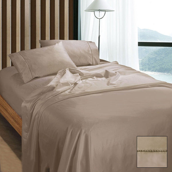 Ramesses 1100Tc Egyptian Cotton Sateen Sheet Set Doeskin Sheets