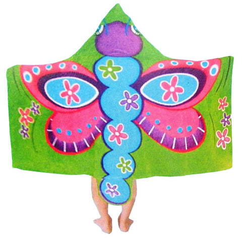 Kids Cotton Velour Beach Cape Butterfly Towels & Washcloths