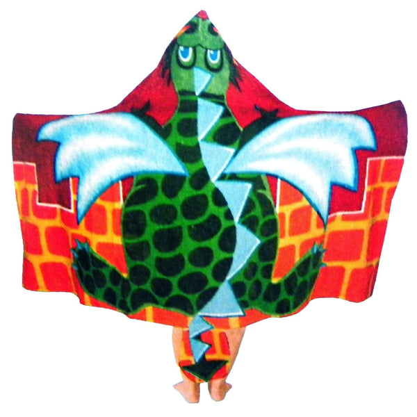 Kids Cotton Velour Beach Cape Dragon Towels & Washcloths