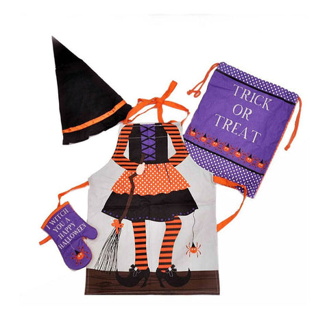 Cubby House Kids Set Of 4 Witchy Children Halloween Kitchen Chef