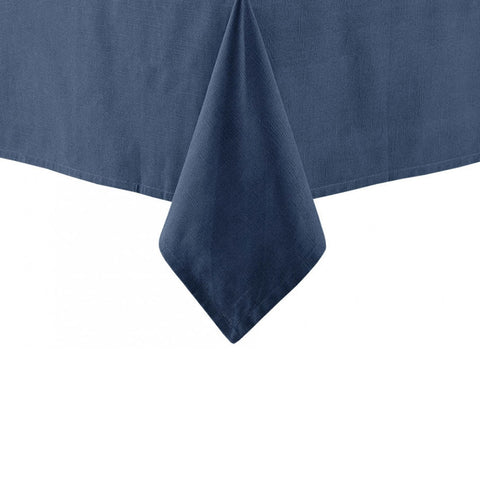Ladelle Base Navy Linen Look 100% Cotton Tablecloth 150 X 300 Cm
