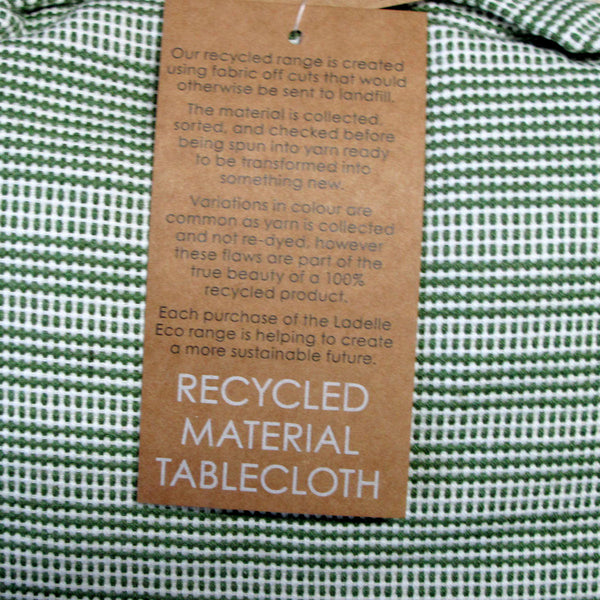 Ladelle Green Eco Cotton Rich Tablecloth 150 X 300 Cm Table Cloths