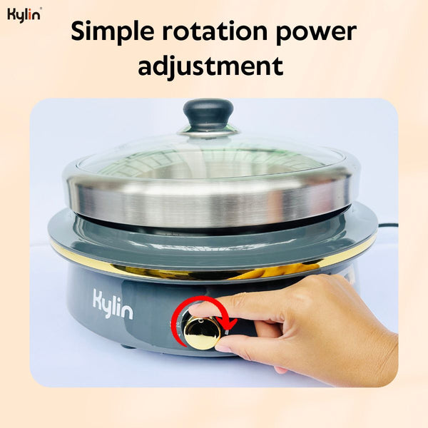 Kylin Electric 1500W Hotpot With Stainless Steel Inner Pot 4L Au K2011 Slow Cookers
