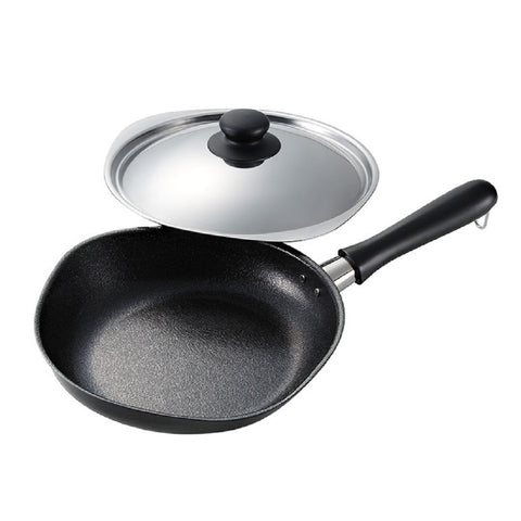 Sori Yanagi Japanese Cast Iron Frying Pan Skillet With Stainless Steel Lid 25 Cm Frying & Grill Pans
