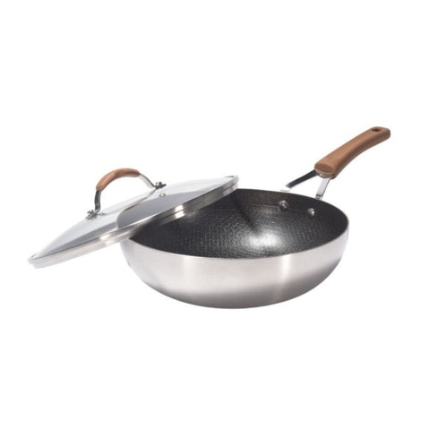 Kylin 3 Layer Stainless Steel Non Stick Noka Wok 30Cm Woks