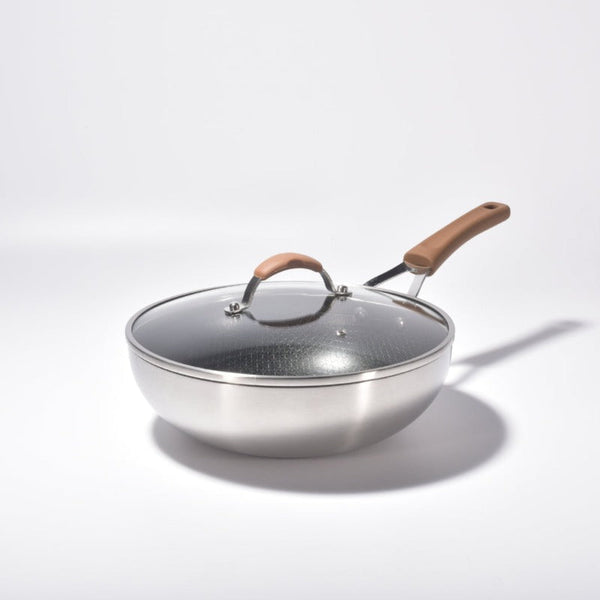 Kylin 3 Layer Stainless Steel Non Stick Noka Wok 30Cm Woks