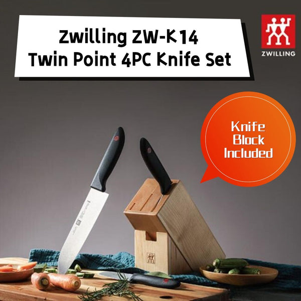 Zwilling Zw-K14 Twin Point Santoku Knife Chef's 4Pc Set