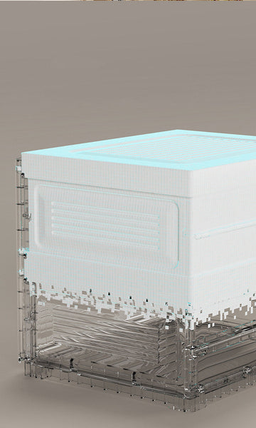 Kylin Cubes Storage Folding Shoe Box With 1 Column, 2 Grids, Brown Door