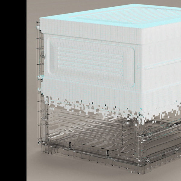 Kylin Cubes Storage Folding Shoe Cabinet With 2 Column & 7 Grids 4 Brown Door