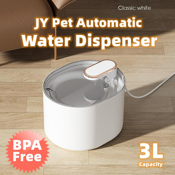 Jy Pet Automatic Cat Water Dispenser Fountain 3L - White