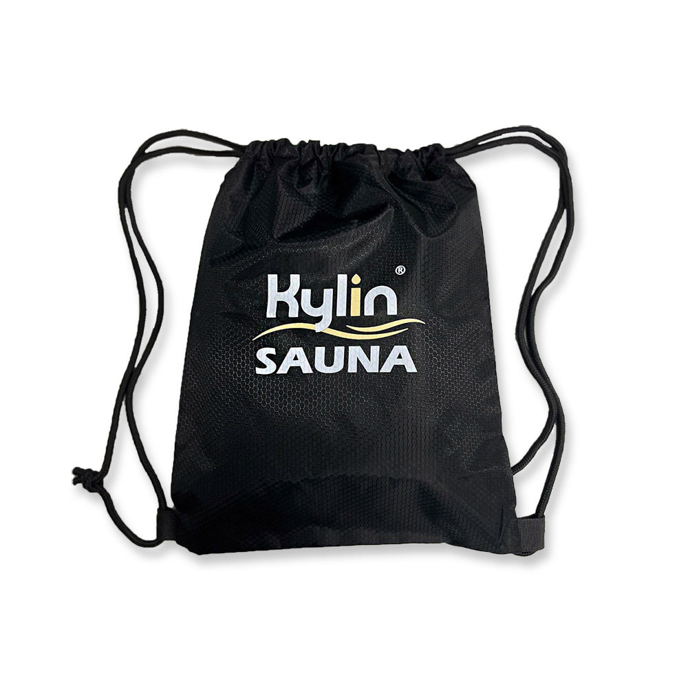 Kylin Black Nylon Sport Drawstring Bag Gym Bags