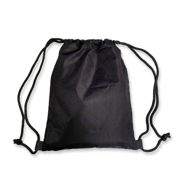 Kylin Black Nylon Sport Drawstring Bag Gym Bags