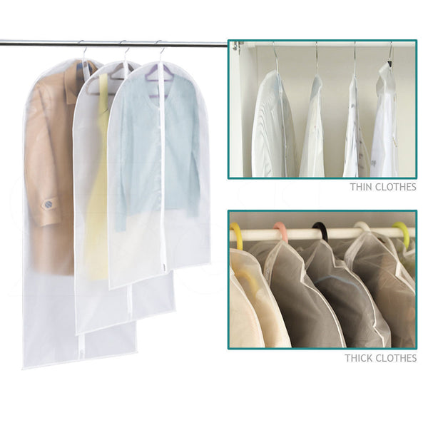6Pcs Suit Dress Clothing Dust Cover Bag Jacket Wardrobe Storage Coat Protector Garment Bags