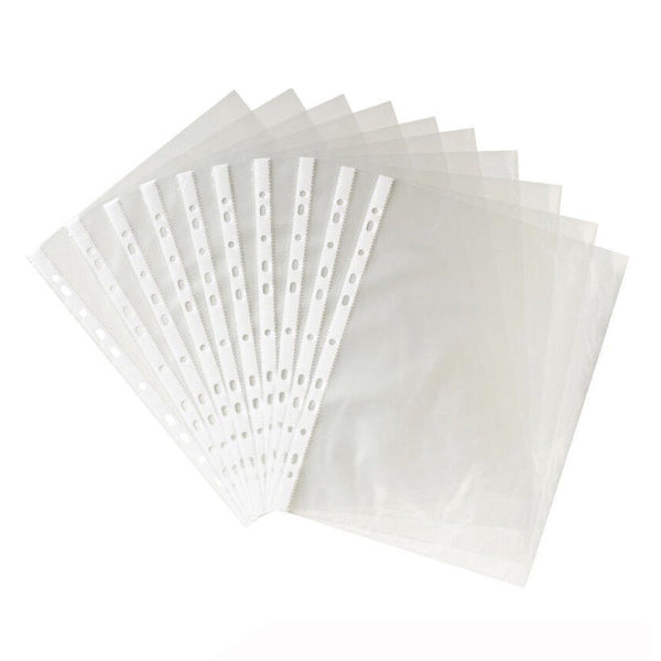 100Pack A4 Sheet Protector Plastic Pockets Bulk Lot Clear Reinforced Folders Personal Organisers