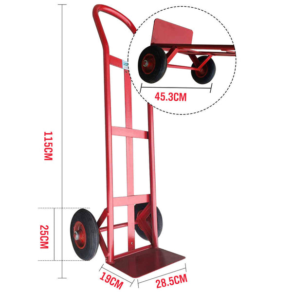 Sedy 1.15M 200Kg Hand Trolley Truck Transport Platform Courier Plate Cart Heavy Duty Wheelbarrows Carts Wagons