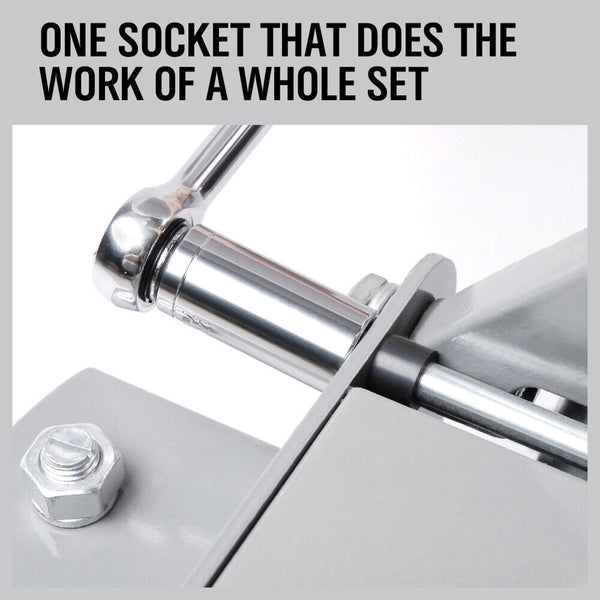 Horusdy 3Pc Universal Socket Wrench Set Power Drill Adaptor Gator Grip Size 7Mm To 19Mm Socket Wrenches