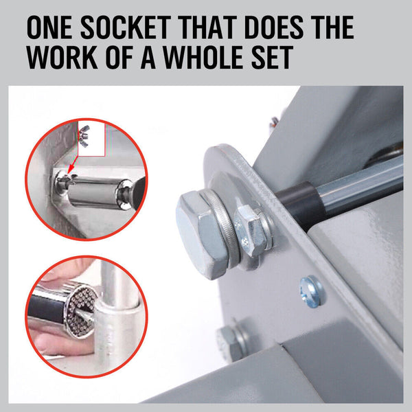 Horusdy 3Pc Universal Socket Wrench Set Power Drill Adaptor Gator Grip Size 7Mm To 19Mm Socket Wrenches