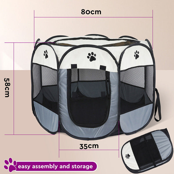 Vaka Pet Tent Playpen Dog Cat Pen Bags Kennel Portable Puppy Crate Cage