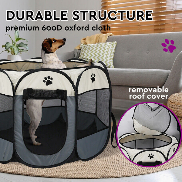 Vaka Pet Tent Playpen Dog Cat Pen Bags Kennel Portable Puppy Crate Cage