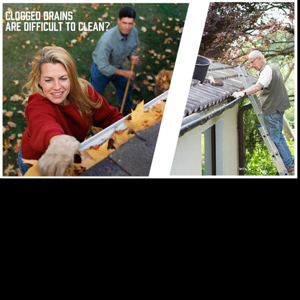 Sedy 98X10cm 24Pc Gutter Brush Roof Leaf Guard Heavy Duty Twigs Filter Home Garden Gutter Guards