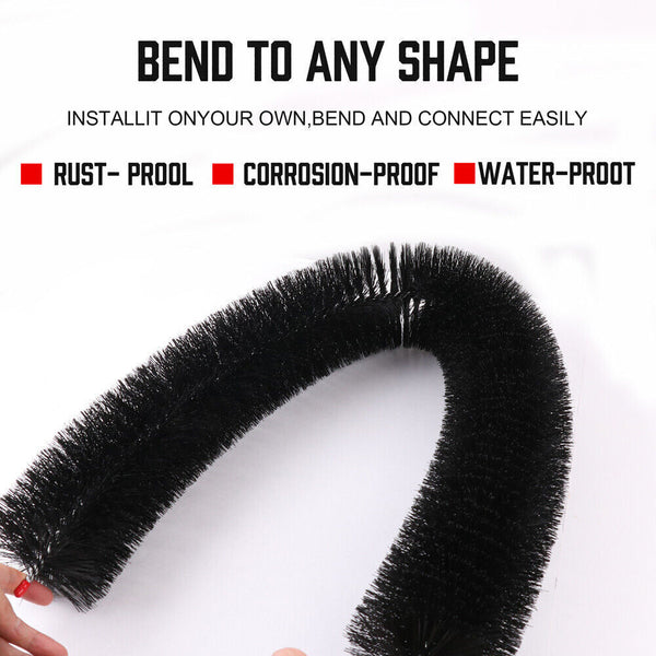 Sedy 98X10cm 24Pc Gutter Brush Roof Leaf Guard Heavy Duty Twigs Filter Home Garden Gutter Guards