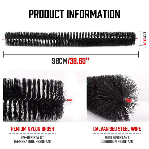 Sedy 98X10cm 24Pc Gutter Brush Roof Leaf Guard Heavy Duty Twigs Filter Home Garden Gutter Guards