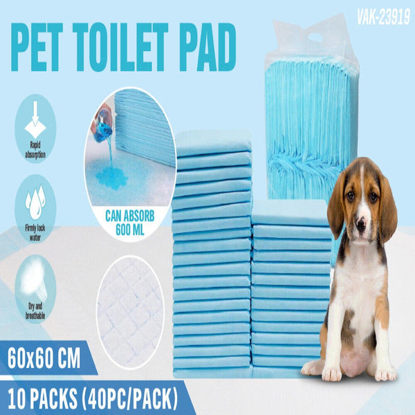 Vaka Pet Training Pad 400 Puppy Pads Toilet Pee Indoor Absorbent 60X60cm Dog Puppy Training Pads