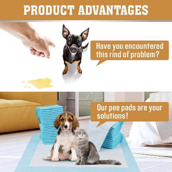 Vaka Pet Training Pad 400 Puppy Pads Toilet Pee Indoor Absorbent 60X60cm Dog Puppy Training Pads