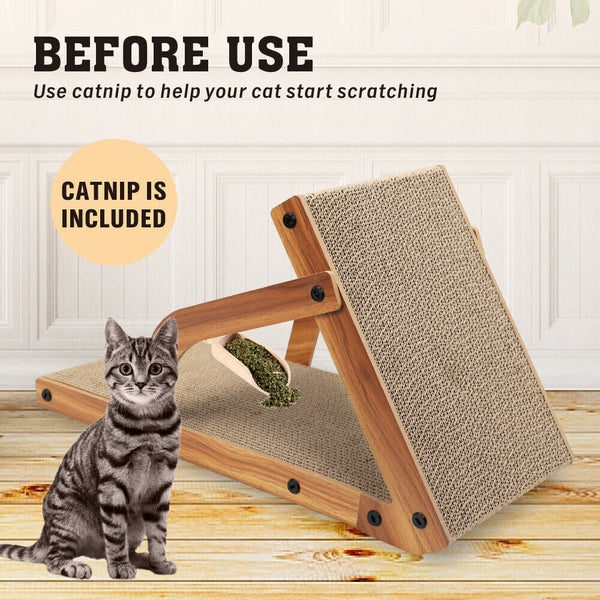 Vaka Cat Scratching Scratcher Board Tree Pad Lounge Toy Corrugated Cardboard Furniture & Scratchers