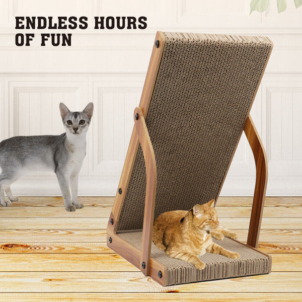 Vaka Cat Scratching Scratcher Board Tree Pad Lounge Toy Corrugated Cardboard Furniture & Scratchers