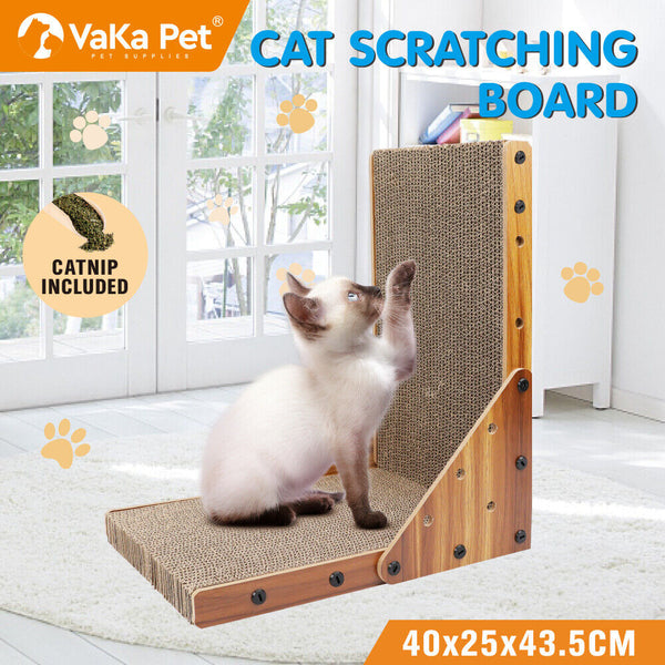 Vaka Cat Scratch Pad Cardboard Kitten Scratcher Scratching Board Scatch Toy Furniture & Scratchers
