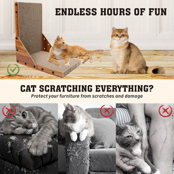 Vaka Cat Scratch Pad Cardboard Kitten Scratcher Scratching Board Scatch Toy Furniture & Scratchers