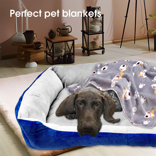 Vaka Navy Dog Bed Pet Cat Calming Floor Mat Sleeping Cave Washable Extra Large 29701 Pet Beds