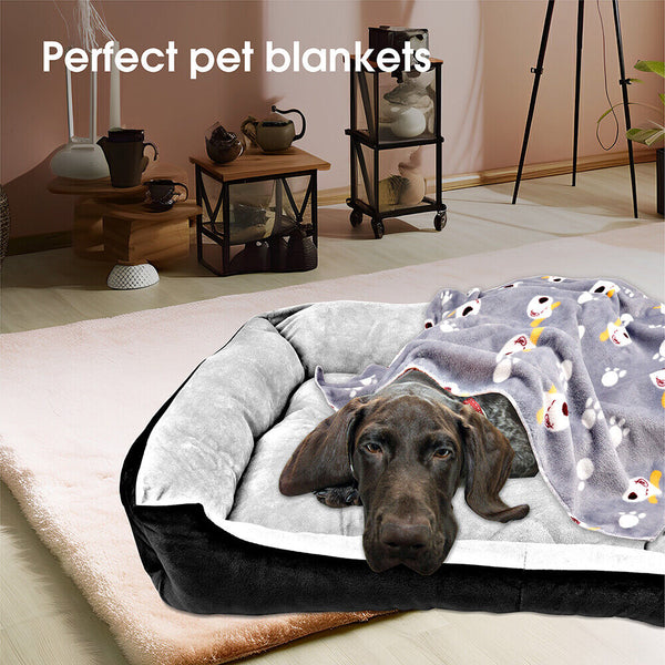 Vaka Navy Dog Bed Pet Cat Calming Floor Mat Sleeping Cave Washable Extra Large 29705 Pet Beds