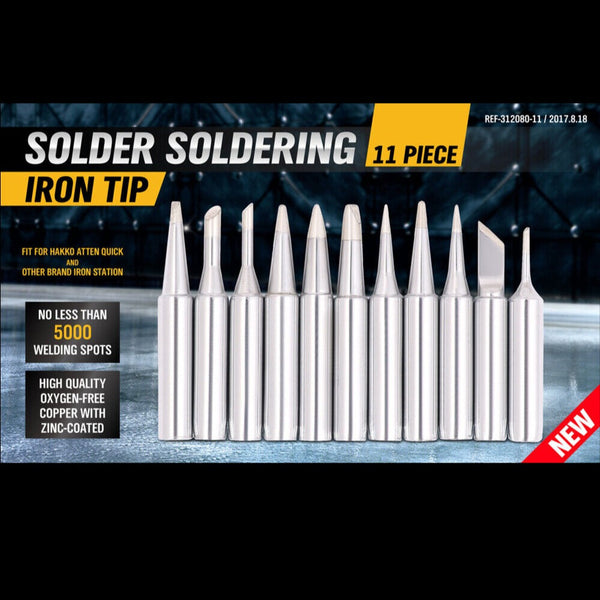 Horusdy 11Pc Soldering Iron Tips Rework Lead Free Hakko Station Au Soldering Guns & Irons