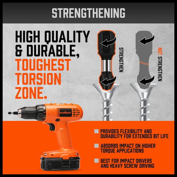 Horusdy 26Pc Impact Screwdriver Bit Set Magnetic Drill Holder Quick Release Drilling Screwdrivers & Nutdrivers