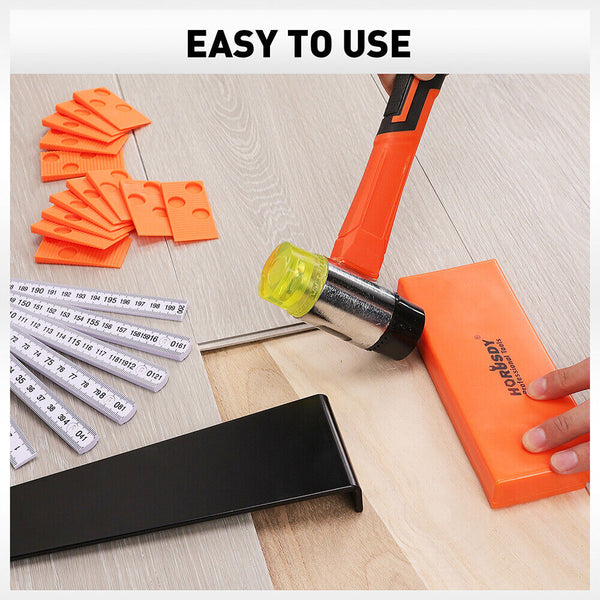 Horusdy 48Pc Laminate Wood Flooring Installation Kit Tapping Block Rubber Mallet Other Flooring & Tiles