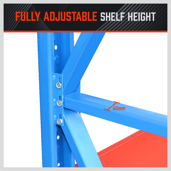 2Mx2m Steel Racks Shelves Garage Storage Warehouse Tyre Shelving 1000 Capacity Tool Shelving & Racking Systems