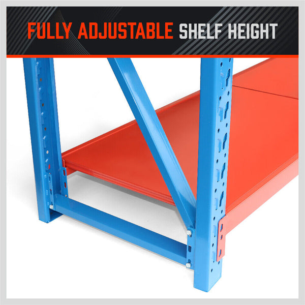 2Mx2m Steel Racks Shelves Garage Storage Warehouse Tyre Shelving 1000 Capacity Tool Shelving & Racking Systems