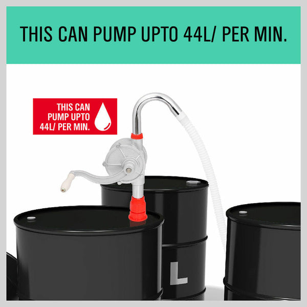 Aluminium Rotary Drum Pump Diesel Fuel Kero Oil Petrol 44 Gallon Drum Hand Pump Other Pump Parts & Accessories