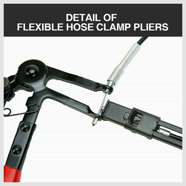 Long Hose Clamp Pliers 24" Flexible Extension Wire Oil Fuel Clip Remove Clamps