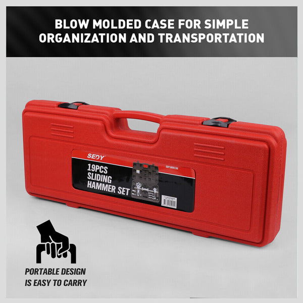 Sedy Slide Hammer Tool Kit Dent Puller Wrench Adapter Axle Bearing Hub Auto Repair Dent Repair Kits & Tools