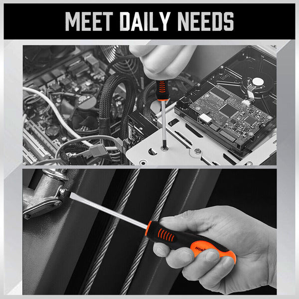 Horusdy 8Pc Magnetic Screwdriver Set Non Slip Handle Phillips Slotted Tool New Screwdrivers & Nutdrivers