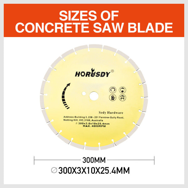 300Mm/12" Concrete Saw Blade Masonry Cutting Disc Circular Diamond Stone Cutter