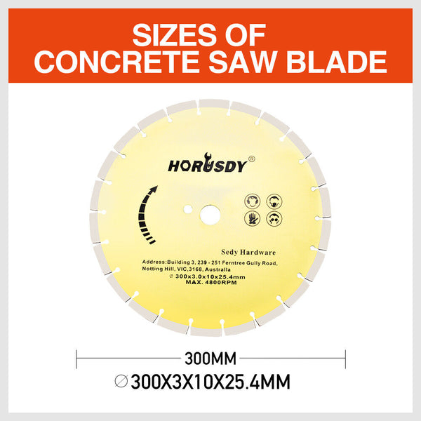 300Mm/12" Concrete Saw Blade Masonry Cutting Disc Circular Diamond Stone Cutter Diamond Blades