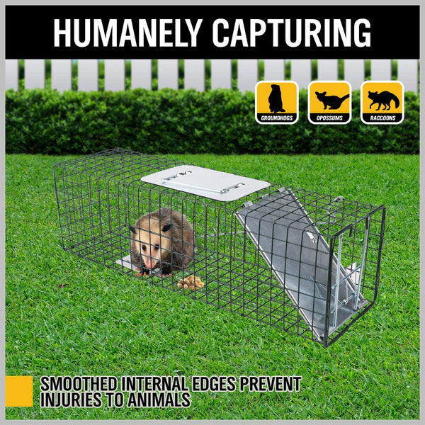 Vaka Animal Trap Cage Humane Live Steel Catch Possum Fox Rat Rabbit Bird Insect Traps & Baits