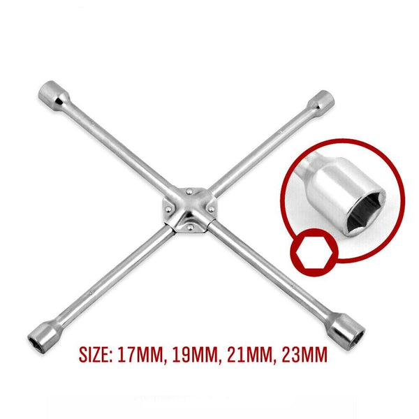 20 Wheel Brace Spanner 4 Way Cross Wrench Car Tyre Nut 17 19 21 23Mm Socket Other Wrenches & Spanners