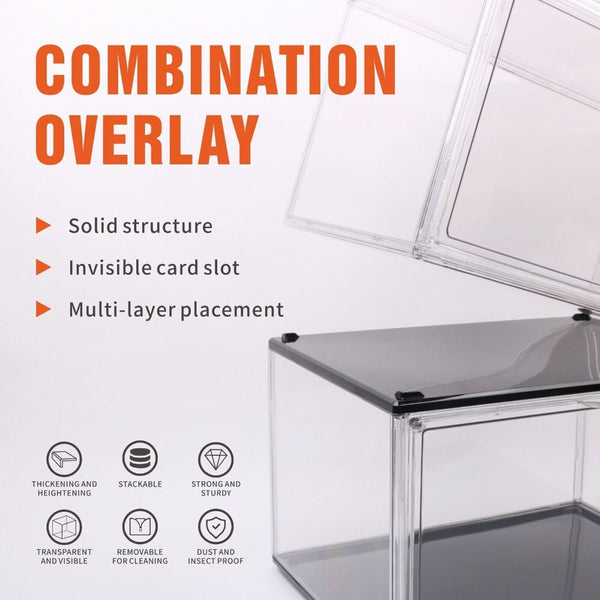 Sedy 5Pc Stackable Shoe Display Box Hard Acrylic Sneaker Storage Containers Case Storage Boxes